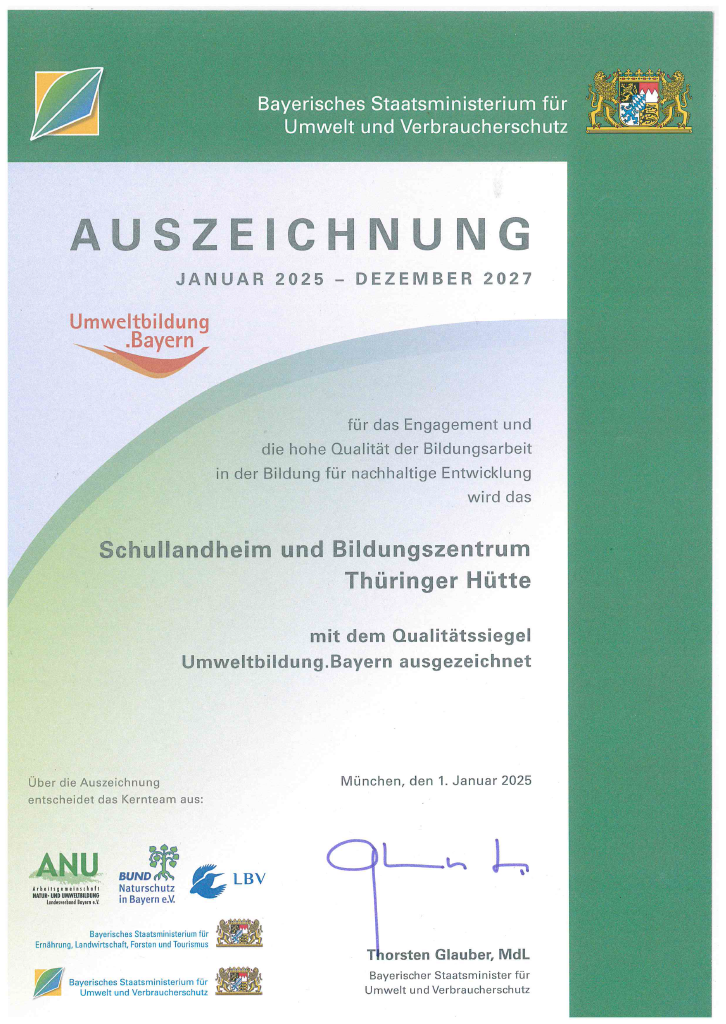 Auszeichnung Qualitätssiegel Bayern